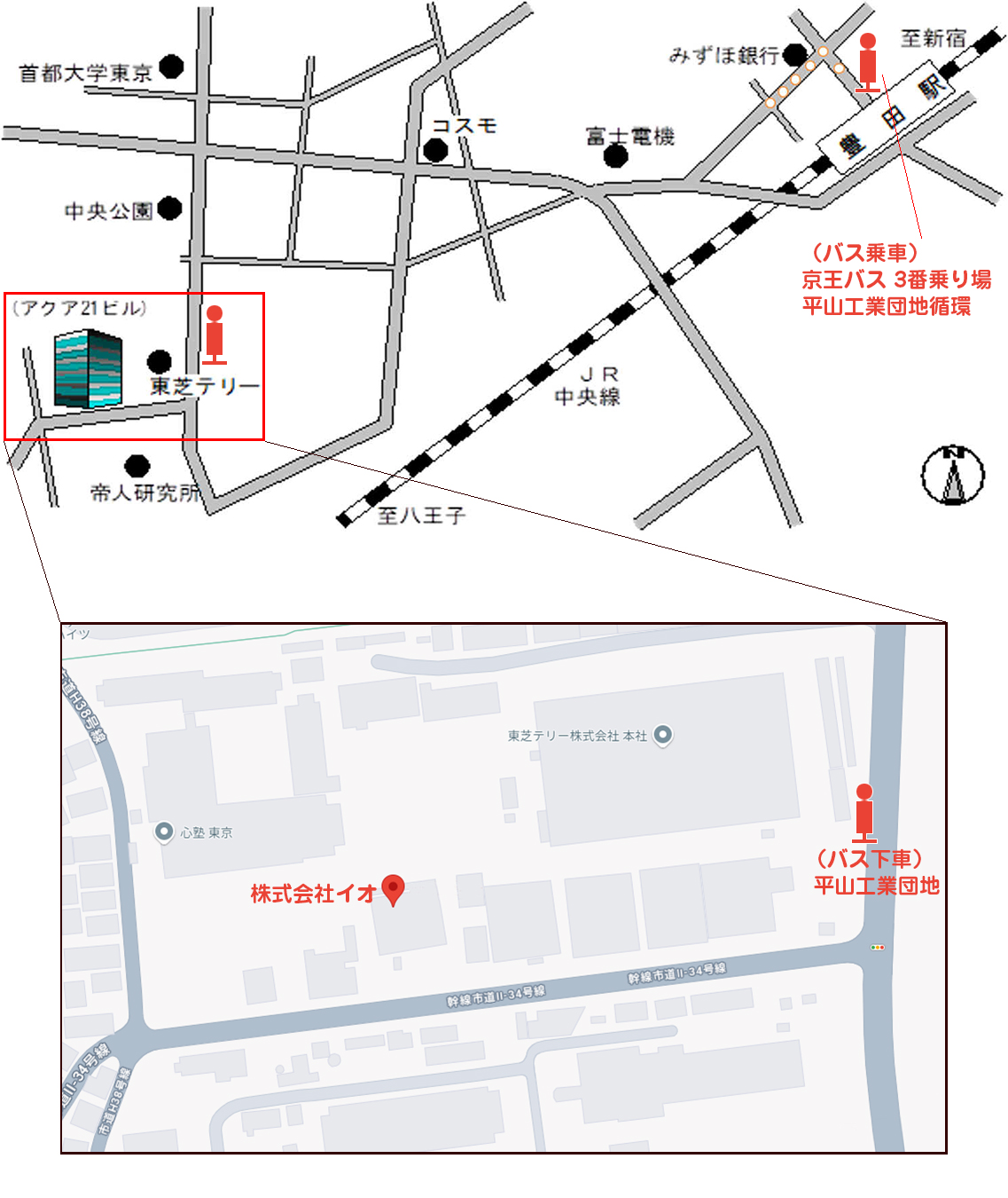 アクセス地図